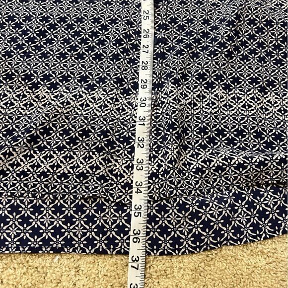 Diane Von Furstenberg silk navy white printed lightweight shirt dress‎ size 4 - Picture 10 of 10